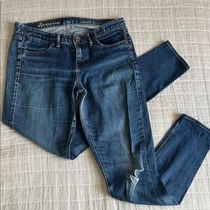 Madewell Skinny Skinny Women's Blue Jeans, 29x32, one ripped knee, cutie denim!